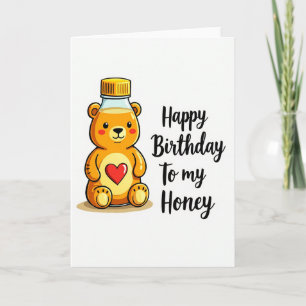 Sweet Birthday Bear Art Card