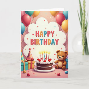 Sweet Birthday Bear Card