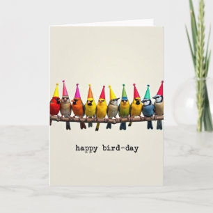 Sweet Birthday Bird Row Card