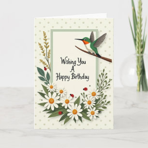 Sweet Birthday Bird Scene Card