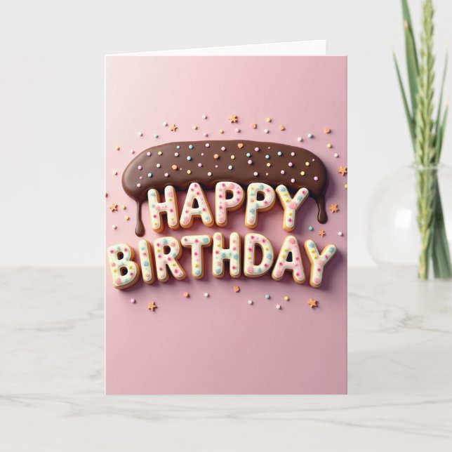 Sweet Birthday Biscuit Card (Front)