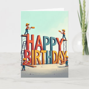 Sweet Birthday Block Letter Card