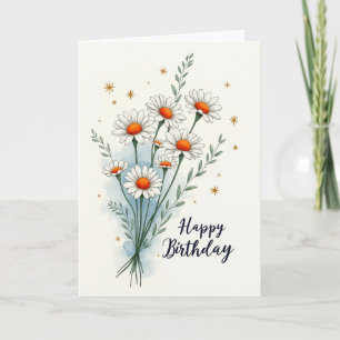 Sweet Birthday Blossom Blue Card