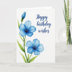 Sweet Birthday Blue Blossom Card
