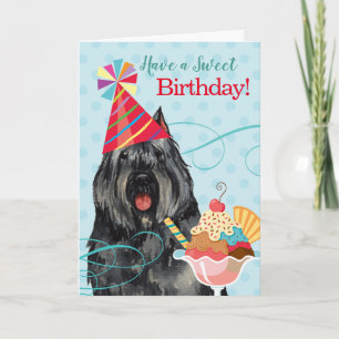 Sweet Birthday Bouvier des Flandres Card