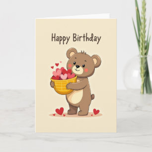 Sweet Birthday Brown Figure Card