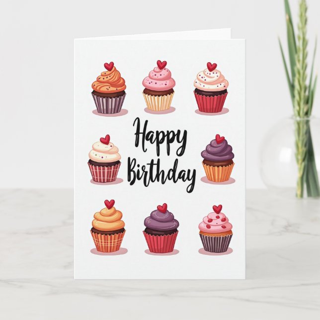 Sweet Birthday Cake Array Card (Front)