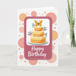 Sweet Birthday Cake Art Card