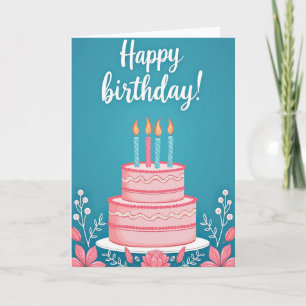 Sweet Birthday Cake Image Card