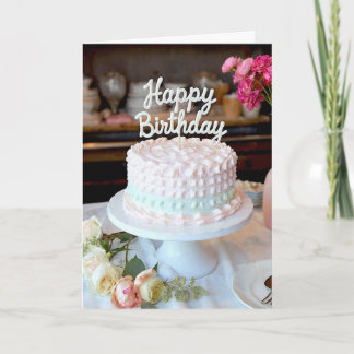Sweet Birthday Cake Wishes Card
