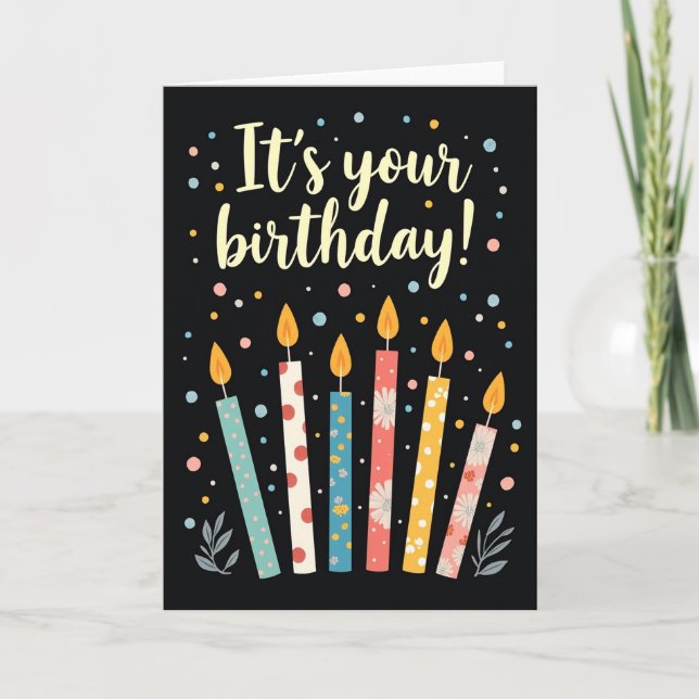 Sweet Birthday Candlelit Card (Front)
