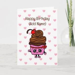 Sweet Birthday Card for Her Birthday Cupcake