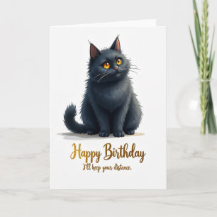 Sweet Birthday Cat Graphic Card