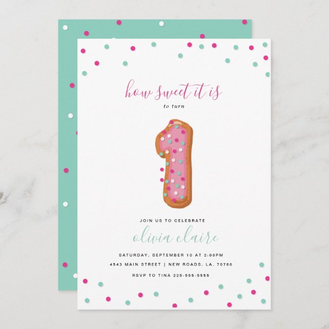 Sweet Birthday Celebration | One Invitation (Front/Back)