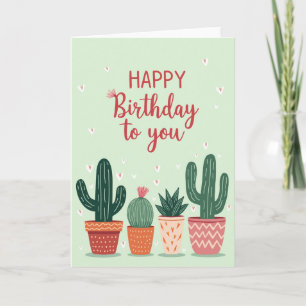 Sweet Birthday Desert Plant Card