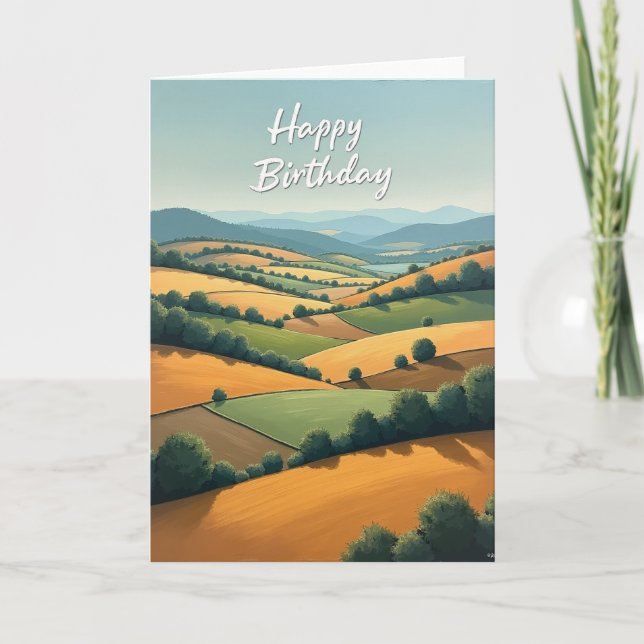 Sweet Birthday Fields Card (Front)
