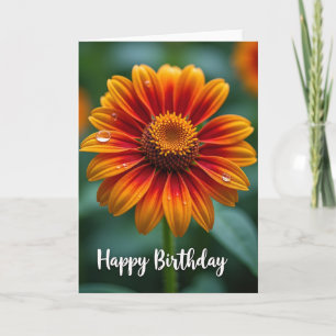 Sweet Birthday Fiery Bloom Card