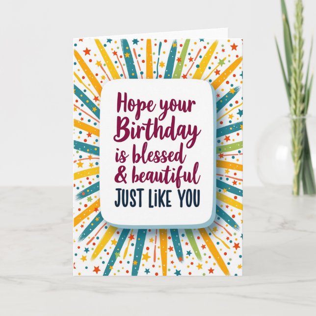 Sweet Birthday Fireworks Card (Front)
