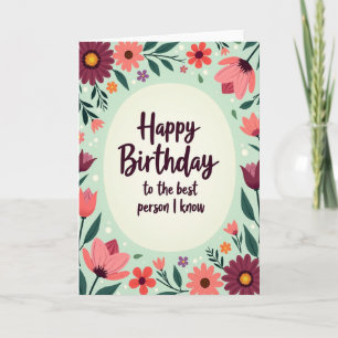 Sweet Birthday Floral Frame Card