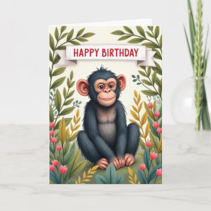 Sweet Birthday Floral Primate Card