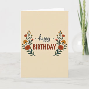 Sweet Birthday Floral Roses Card