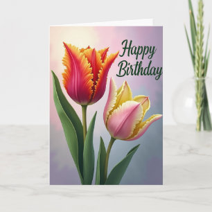 Sweet Birthday Fringed Floral Card