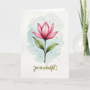 Sweet Birthday Fuchsia Bloom Card