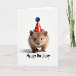 Sweet Birthday Furry Creature Card