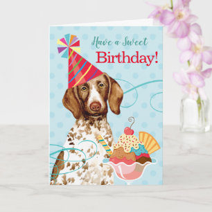 Sweet Birthday German Shorthaired Pointer Card