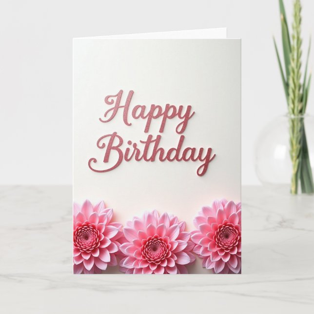 Sweet Birthday Glitter Card (Front)