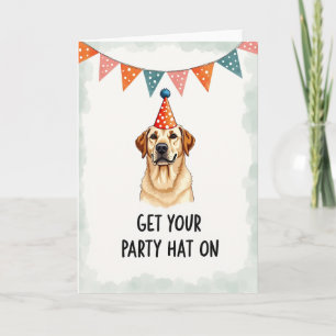 Sweet Birthday Golden Dog Card