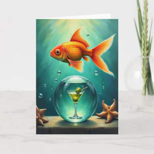Sweet Birthday Golden Fish Card