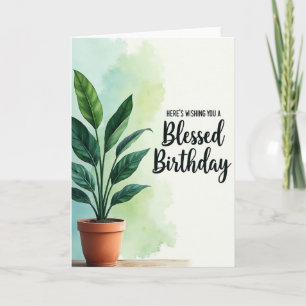 Sweet Birthday Green Plant Card
