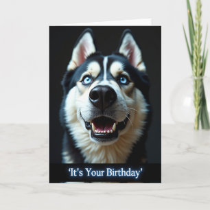 Sweet Birthday Grinning Dog Card
