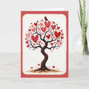 Sweet Birthday Heart Tree Card