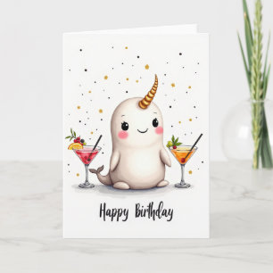 Sweet Birthday Horned Creature Card