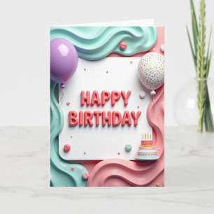 Sweet Birthday Icing Letters Card