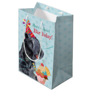 Sweet Birthday Kerry Blue Terrier Medium Gift Bag