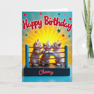 Sweet Birthday Kitten Ring Card