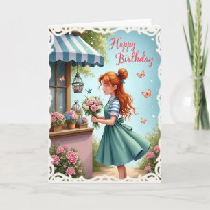 Sweet Birthday Lacy Border Card