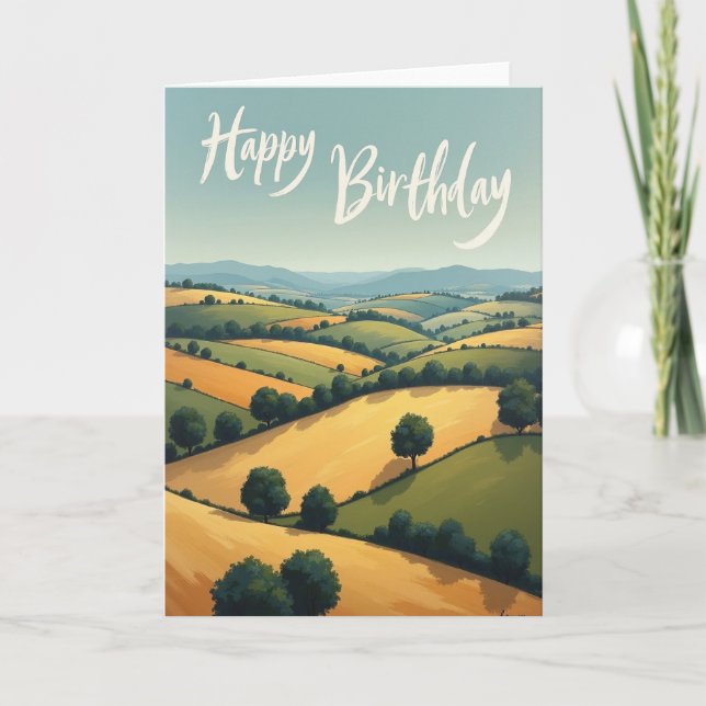 Sweet Birthday Landscape Card (Front)