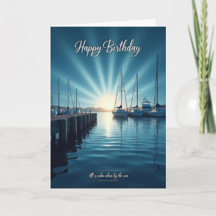 Sweet Birthday Marina Sunset Card