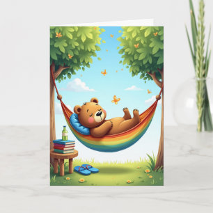 Sweet Birthday Napping Bear Card