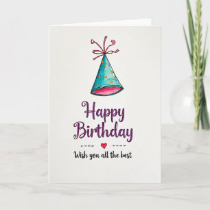 Sweet Birthday Party Hat Card