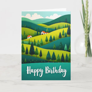Sweet Birthday Pastoral Hills Card