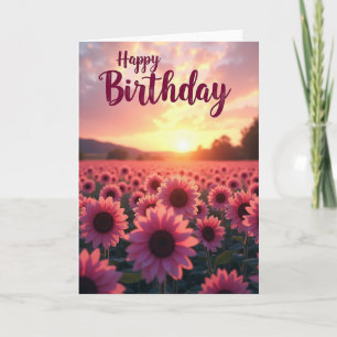 Sweet Birthday Pink Blossoms Card
