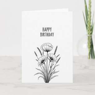 Sweet Birthday Poppy Card