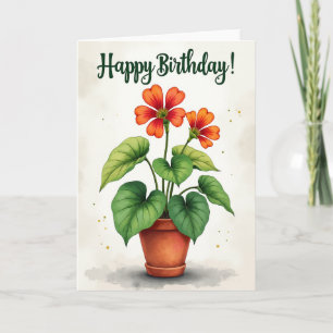 Sweet Birthday Potted Plant Card