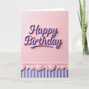 Sweet Birthday Puffed Letter Card