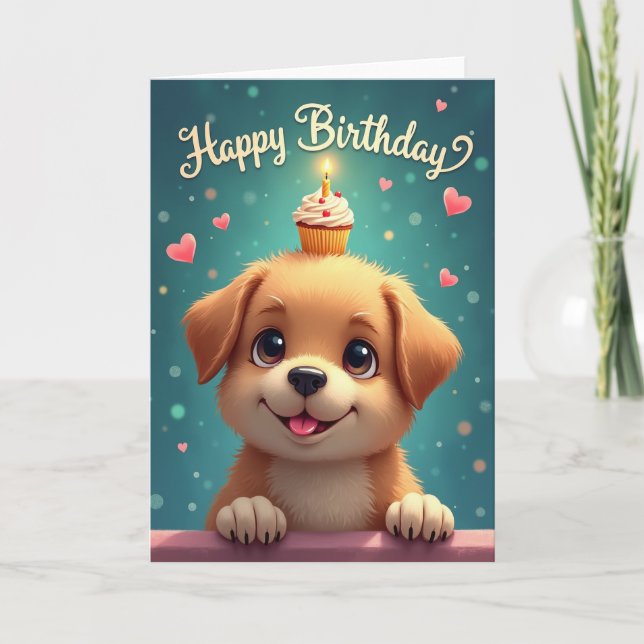 Sweet Birthday Pup Card (Front)